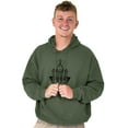 thumbnail image 1 of Wolf Pack Triangle Symbol Spirit Animal Unisex Plus Fleece Graphic Hoodie Brisco Brands 5X, 1 of 5