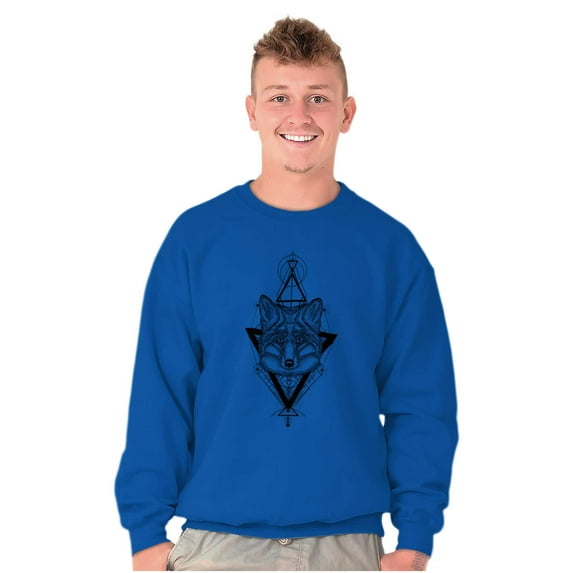Wolf Pack Triangle Symbol Spirit Animal Unisex Plus Fleece Graphic Sweatshirt Brisco Brands 5X