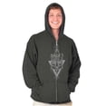 thumbnail image 1 of Wolf Pack Triangle Symbol Spirit Animal Zip Up Hoodie Men's Women's Brisco Brands 4X, 1 of 6