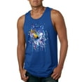 thumbnail image 1 of Wolf Painting Splatter Abstract Art Animal Lover Mens Graphic Tank Top, Royal, 2XL, 1 of 3