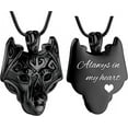 thumbnail image 1 of Wolf Pendant Necklace for Men 316 Stainless Steel Cremation Jewelry Viking Wolf Head Urn Necklace Ashes Keepsake Wolf Jewelry Gift, 1 of 5