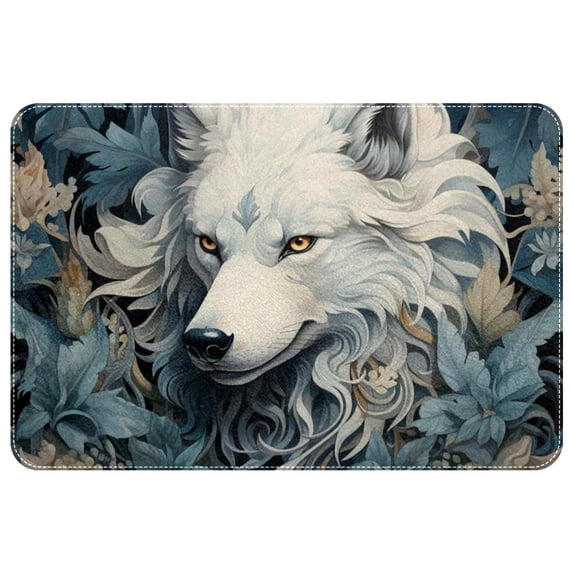 Wolf Polyester Non-Slip Machine Washable Door Mat - Ideal for Floor Rugs, Chair Mats, Chair Mat
