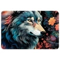 thumbnail image 1 of Wolf Polyester Non-Slip Machine Washable Floor Rug, for Office, Chair Rugs Included, 1 of 6
