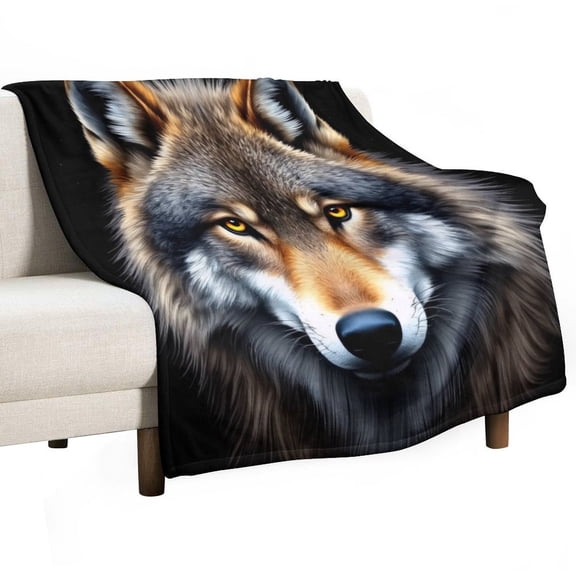 Wolf Portrait Blankets Bedroom Living Room Sofa Throw Blankets for Beds