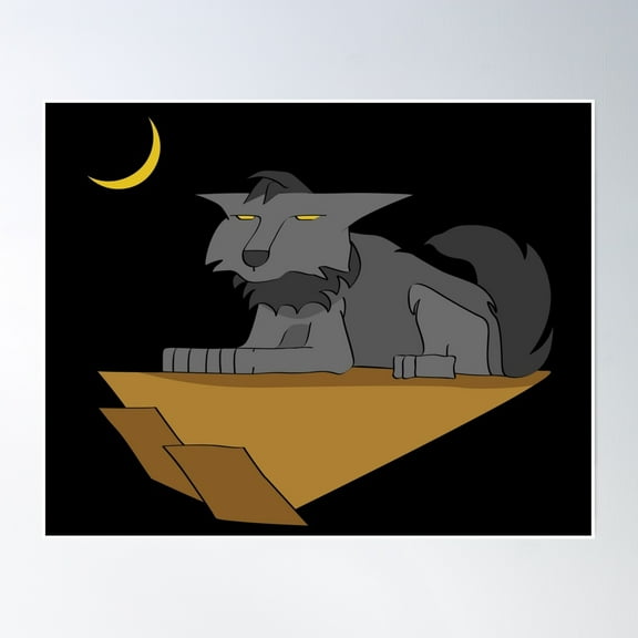 Wolf Poster Wall Art, Modern Wall Decor, 8x12 UNFRAMED