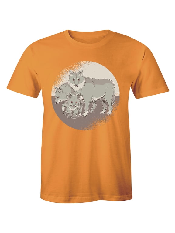 Wolf Pup, Mama, Papa Forest Wolf Pack Family of Wolves for Men T-Shirt