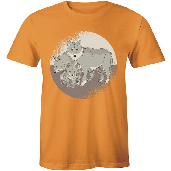 Wolf Pup, Mama, Papa Forest Wolf Pack Family of Wolves for Men T-Shirt