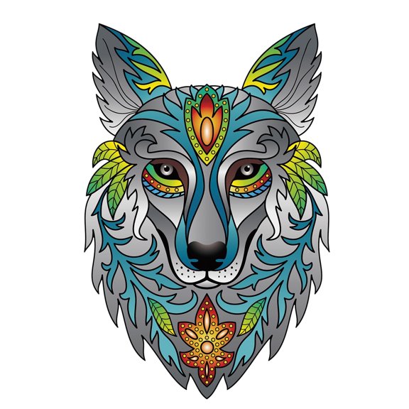 Wolf Rainbow Wooden Jigsaw Shape Puzzle 180 pieces