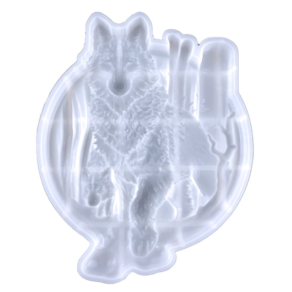 Wolf Relief Wall Decor Silicone Mold Suitable for Epoxy Resin Craft Backpack Pendant Ornaments Jewelry Making