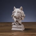 thumbnail image 1 of Wolf Resin Statue Handmade Sculpture Home Office Decor Figurine for Bookshelf Desk Tabletop Display Gift for Animal Lover, 1 of 6