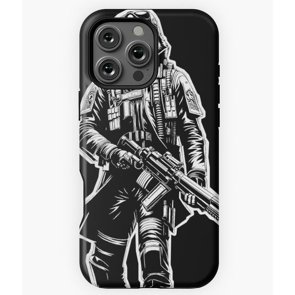 Wolf Ronin Samurai Design Phone Case for iPhone 16 15 14 13 12 11 Pro Max