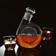 thumbnail image 1 of Wolf Shaped Glass Whiskey Decanter, Large 500ml Spirit Bottle with Stopper, Unique Barware for Liquor Storage, Home Bar Party Gift, 1 of 6