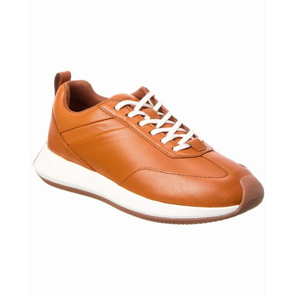 Wolf & Shepherd Marathon Court Leather Sneaker, 8, Brown