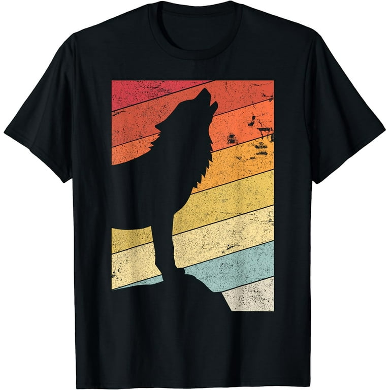 Wolf Shirt. Retro Style T-Shirt Wolf Shirt. Retro Style T-Shirt