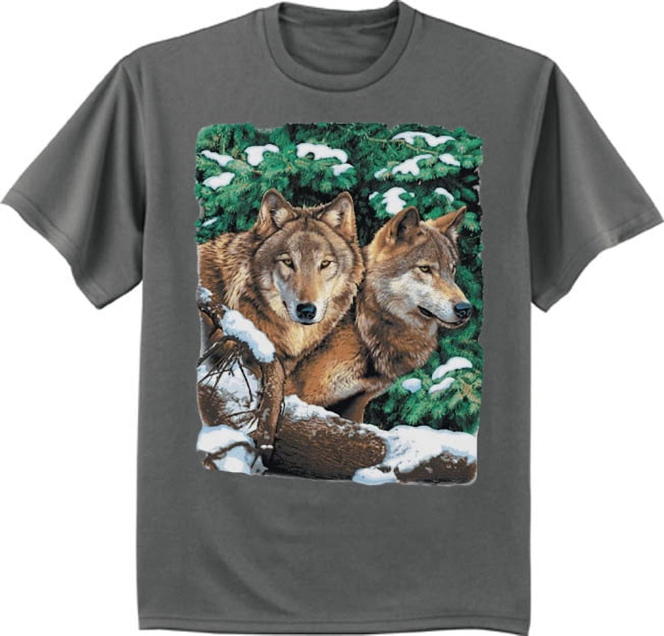 Wolf Shirt Winter Wolves Mens Graphic Tee - Walmart.com