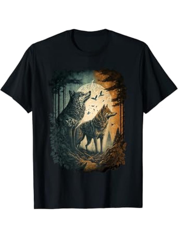 Wolf Shirt, Wolf Shirt For Men, Wolf Tshirt Women, Wolf Moon T-Shirt