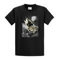 thumbnail image 1 of Wolf Short Sleeve T-shirt Wolves in The Wild Howling-Black-XL, 1 of 4