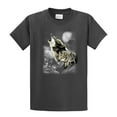 thumbnail image 1 of Wolf Short Sleeve T-shirt Wolves in The Wild Howling-Charcoal-Medium, 1 of 4