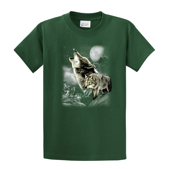 Wolf Short Sleeve T-shirt Wolves in The Wild Howling-Forest-XL