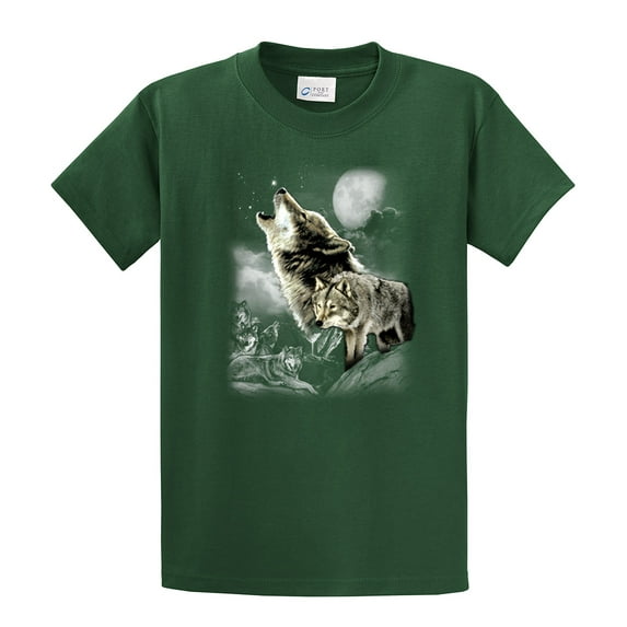 Wolf Short Sleeve T-shirt Wolves in The Wild Howling-Forest-XL