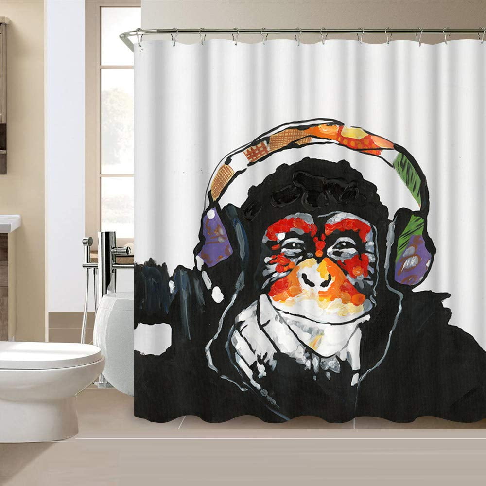 Wolf Shower Curtain Wild Animal with An Angry Expression Woodland Fauna ...