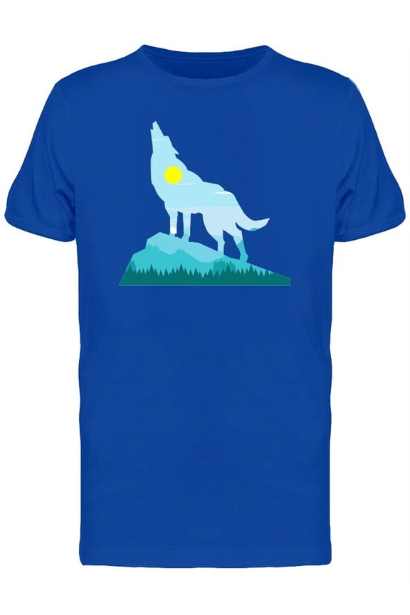Wolf Silhouette And Landscape T-Shirt Men -Image by Shutterstock, Male Large