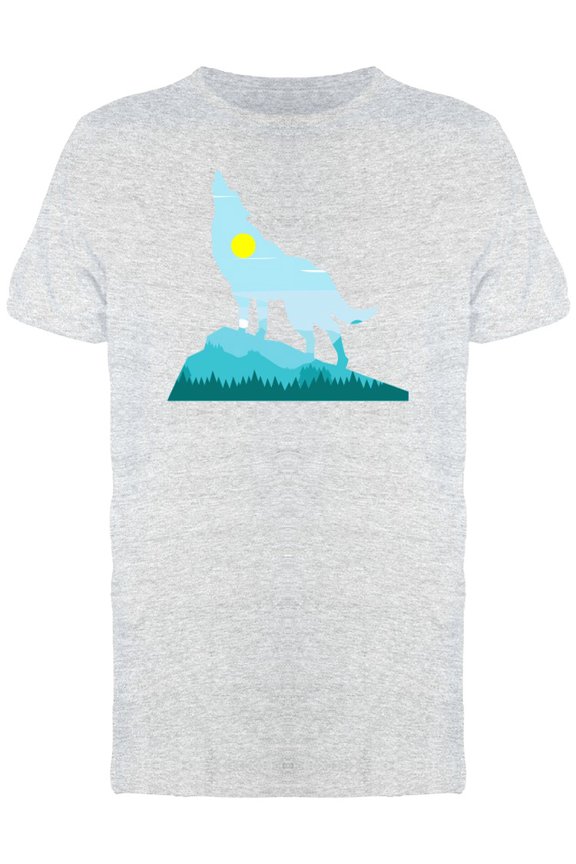 Wolf Silhouette And Landscape T-Shirt Men -Image by Shutterstock, Male Large