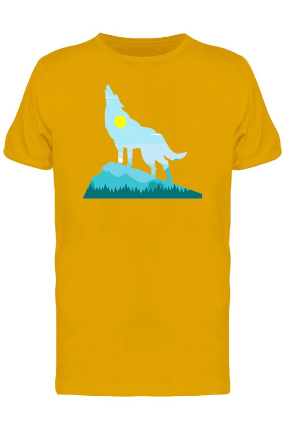 Wolf Silhouette And Landscape T-Shirt Men -Image by Shutterstock, Male x-Large
