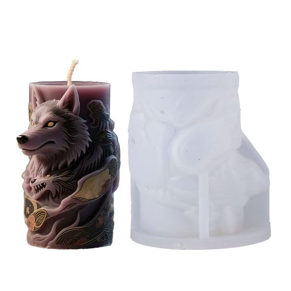 Wolf Silicone Mould For Handmade candlewax Creation And Soap Making Projects