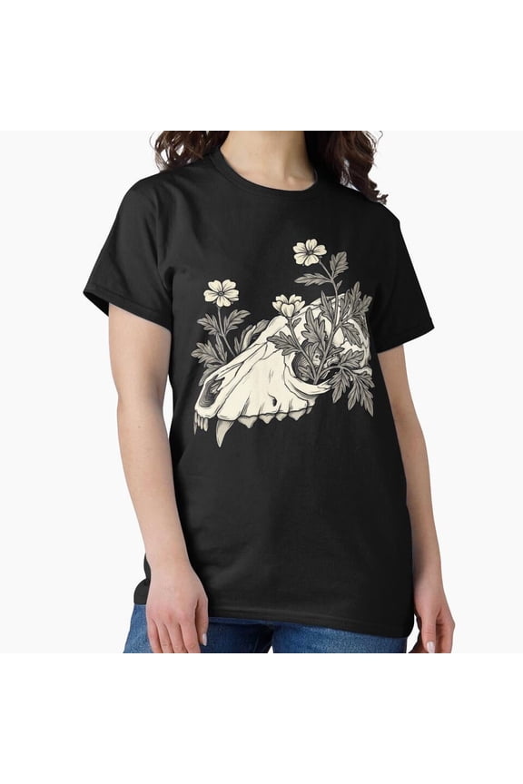 Wolf Skeleton Head Vulture Culture Therian Goblincore H24452 Unisex T-Shirt, Up to 5XL Available