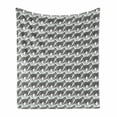 thumbnail image 1 of Wolf Soft Flannel Fleece Throw Blanket, Forest Animals Pattern with Leaves in Greyscale Tones, Cozy Plush for Indoor and Outdoor Use, 50" x 60", Dark Grey Cadet Blue, by Ambesonne, 1 of 5