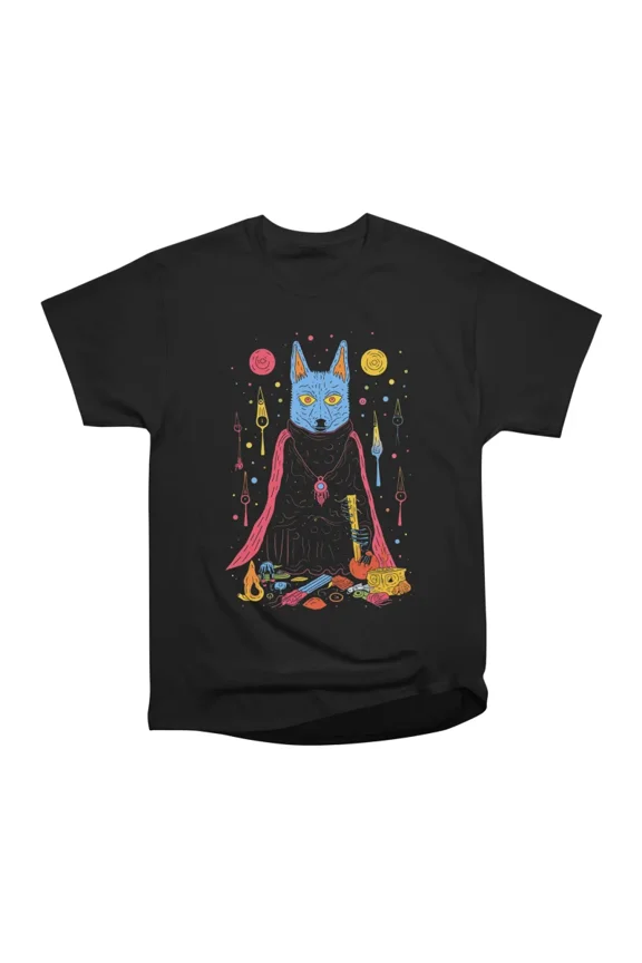 Wolf Sorcerer T-Shirt Tee Gift For Him Merch For Her Apparel For Friend