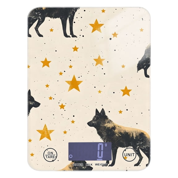 Wolf Stars Food Scale Digital Kitchen Scale Waterproof Grams Ounces lbs for Weight Loss