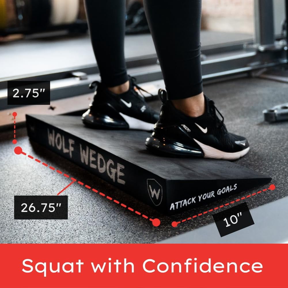 Wolf Strength Squat Wedge Block – Heel Elevated Slant Board for Squats ...