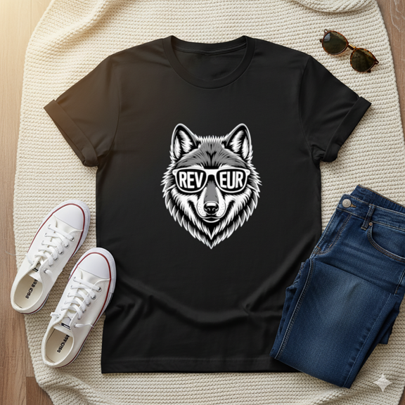 Wolf Sunglasses Cool Rev Eur Graphic T-Shirt, for men & women, S-5XL