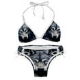 thumbnail image 1 of Wolf Swimsuit Women Bikinis: Detachable Sponge Adjustable Strap Bikini Set - Two-Pack, Beach & Pool Ready, 1 of 6