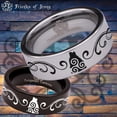 thumbnail image 1 of Wolf Swirls Tungsten Carbide Ring, 1 of 9