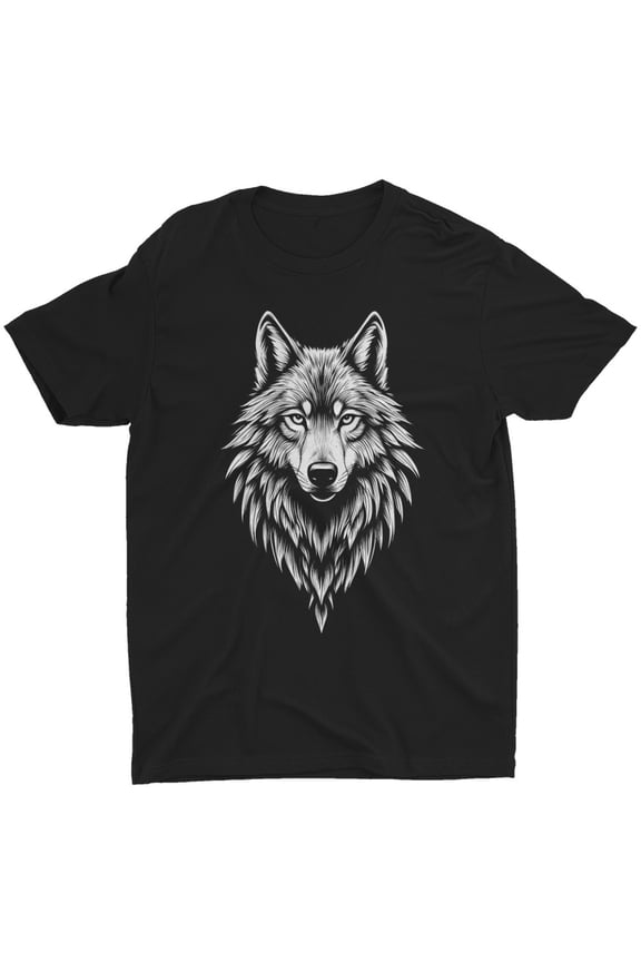 Wolf T Shirt Loyal Wild Animal Head Lover T-shirt Retro Vintage Men's Tee Unisex
