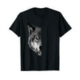 thumbnail image 1 of Wolf T-Shirts - Split Face Wolf Shirts Magical Wolves Tee, 1 of 5