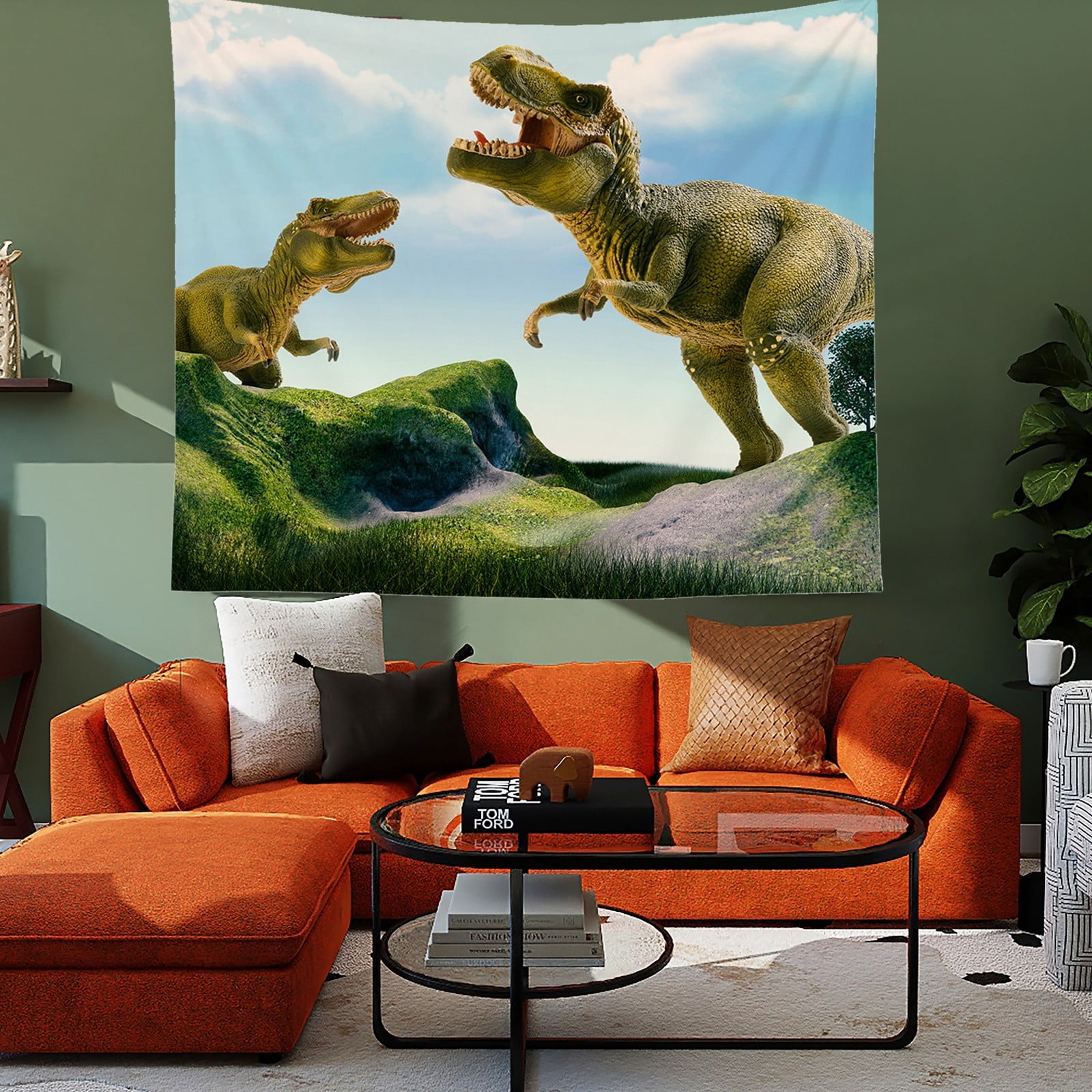 Wolf Tapestry For Men Large Cool College Dorm Tapestry Dinosaur Animal