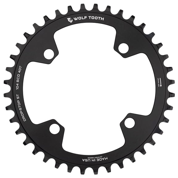 Wolf Tooth 104 BCD Chainrings Black 40T Drop-Stop ST