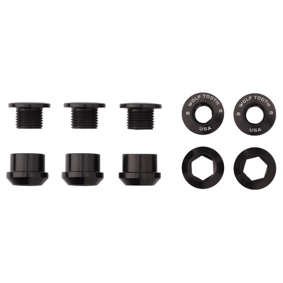 Wolf Tooth 1X Alloy Chainring Bolts Set of 5- Black