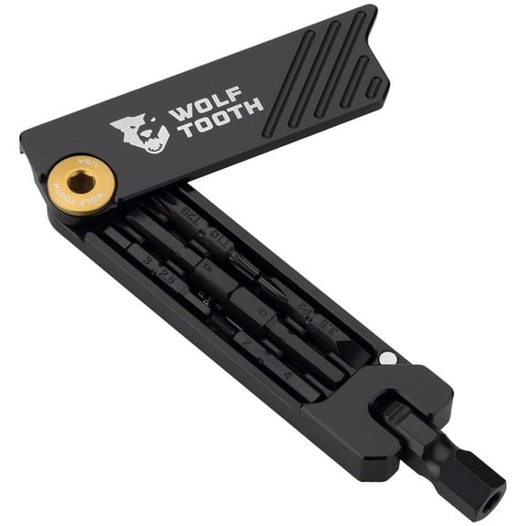 Wolf Tooth 6-Bit Hex Wrench - Multi-Tool, Gold ED-Coated Corrosion-Resistant