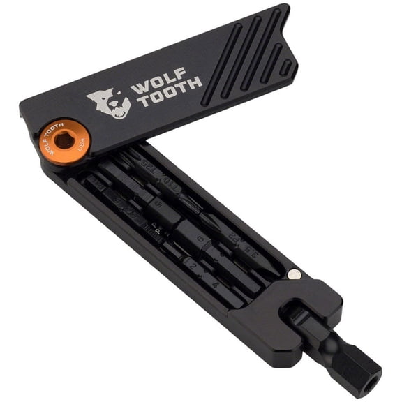 Wolf Tooth 6-Bit Hex Wrench - Multi-Tool, Orange ED-Coated Corrosion-Resistant