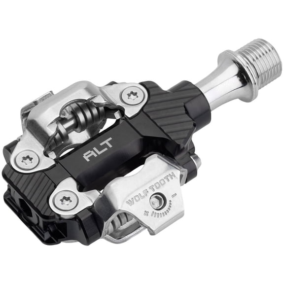 Wolf Tooth ALT XC Clipless Pedals - Dual Sided Clipless, Alloy, 9/16", Black, Pair, Shimano SPD