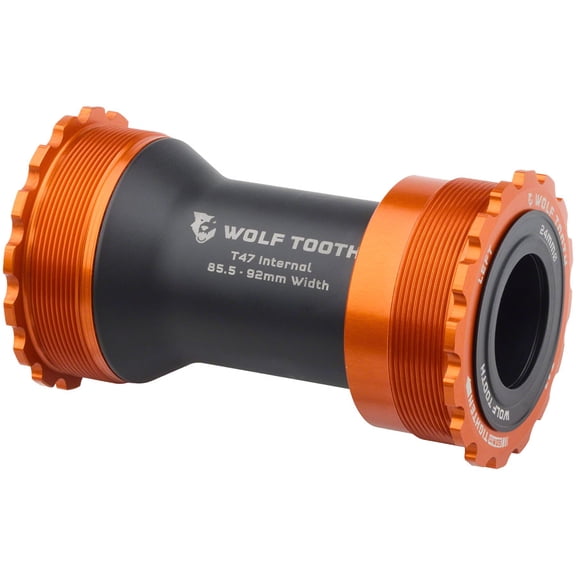 Wolf Tooth Bottom Bracket - T47 Inboard, 85.5/92mm, For 24mm Spindle, Orange