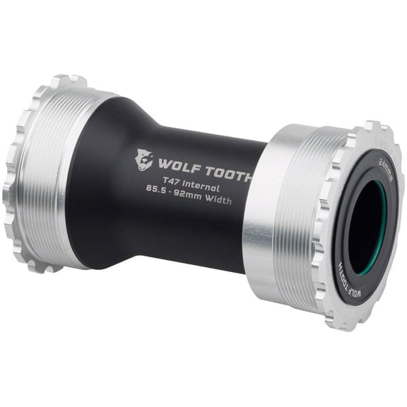 Wolf Tooth Bottom Bracket - T47 Inboard, 85.5/92mm, For 24mm Spindle, Raw Silver