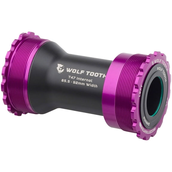 Wolf Tooth Bottom Bracket - T47 Inboard, 85.5/92mm, For 24mm Spindle, Ultraviolet Purple