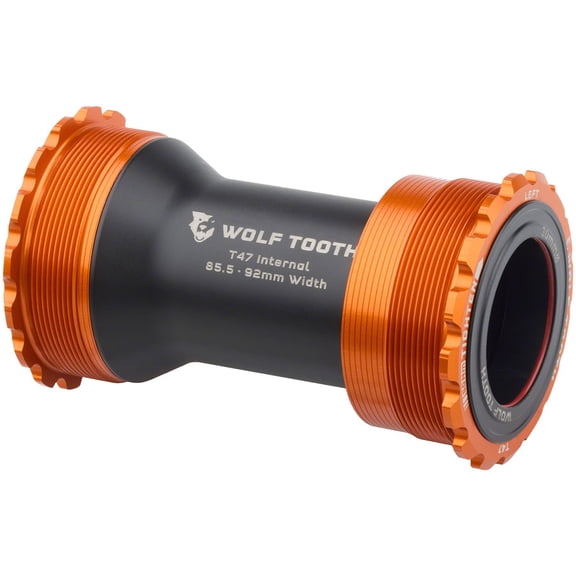 Wolf Tooth Bottom Bracket - T47 Inboard, 85.5/92mm, For 30mm Spindle, Orange