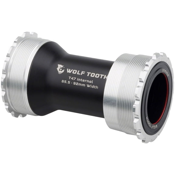 Wolf Tooth Bottom Bracket - T47 Inboard, 85.5/92mm, For 30mm Spindle, Raw Silver